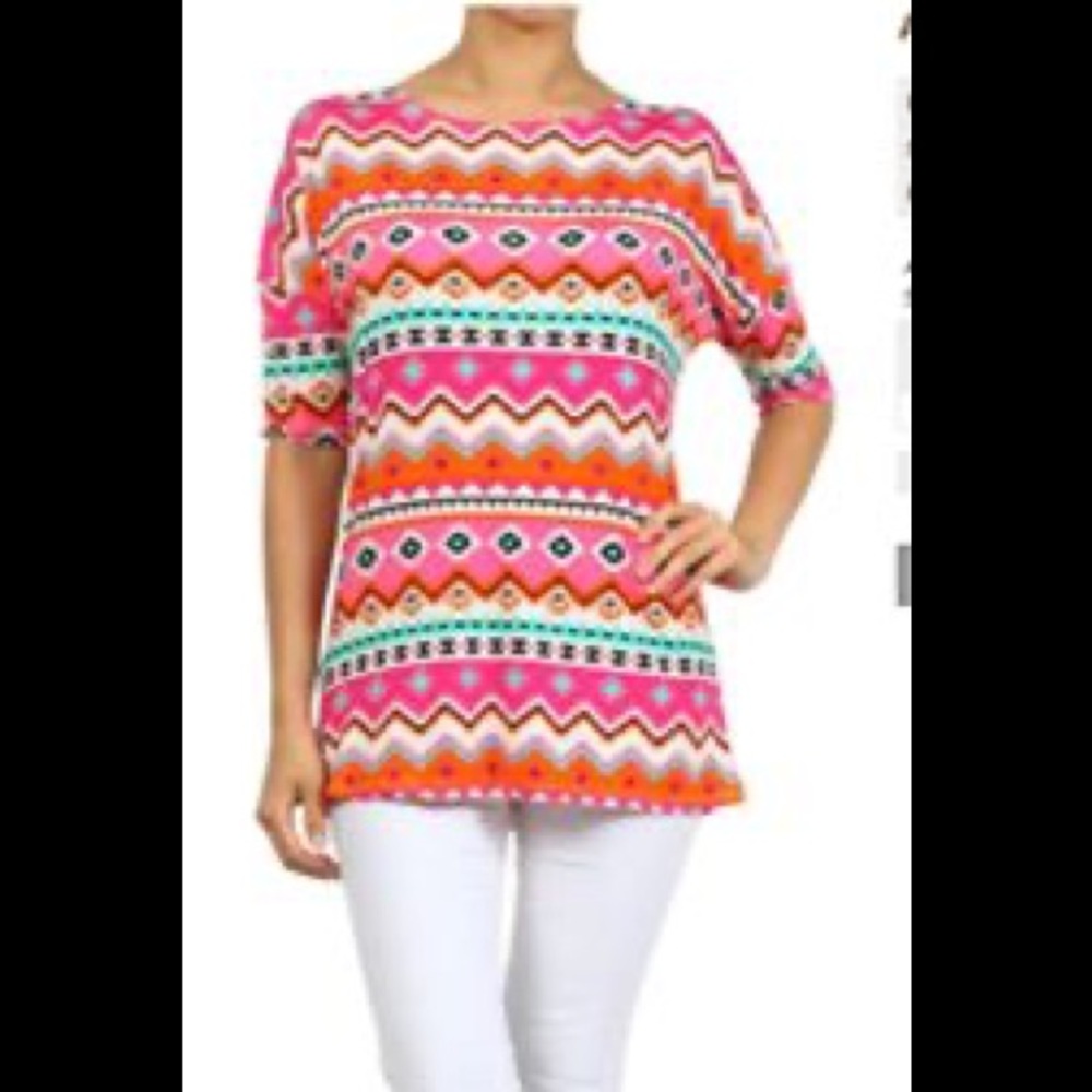 🚨SALE! 💗pink print short sleeve top